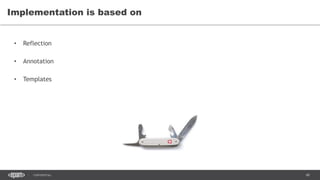 40CONFIDENTIAL
Implementation is based on
• Reflection
• Annotation
• Templates
 