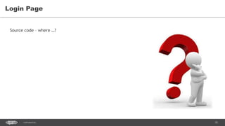55CONFIDENTIAL
Login Page
Source code – where …?
 