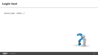 59CONFIDENTIAL
Login test
Source code – where …?
 