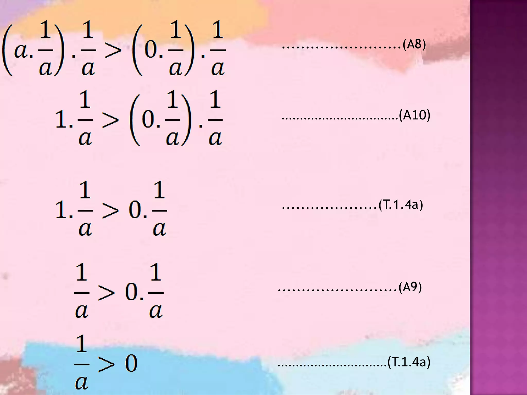 .........................(A8)




 ................................(A10)




 ....................(T.1.4a)




.........................(A9)




..............................(T.1.4a)
 