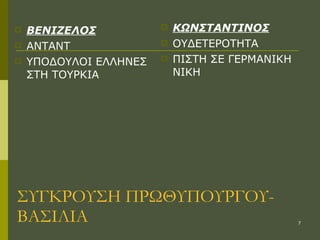 ΣΥΓΚΡΟΥΣΗ ΠΡΩΘΥΠΟΥΡΓΟΥ-ΒΑΣΙΛΙΑ ΒΕΝΙΖΕΛΟΣ ΑΝΤΑΝΤ ΥΠΟΔΟΥΛΟΙ ΕΛΛΗΝΕΣ ΣΤΗ ΤΟΥΡΚΙΑ ΚΩΝΣΤΑΝΤΙΝΟΣ ΟΥΔΕΤΕΡΟΤΗΤΑ ΠΙΣΤΗ ΣΕ ΓΕΡΜΑΝΙΚΗ ΝΙΚΗ 