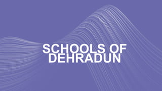 SCHOOLS OF
DEHRADUN
 