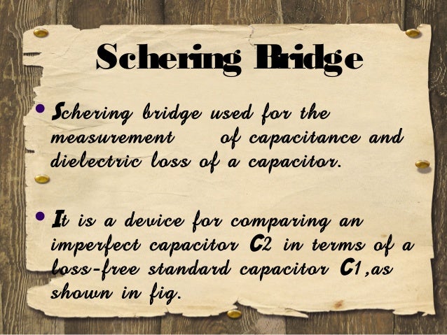 SCHERING BRIDGE THEORY DOWNLOAD SCHERING BRIDGE THEORY DOWNLOAD