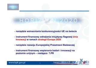 A. galik program horizon 2020 Slide 2