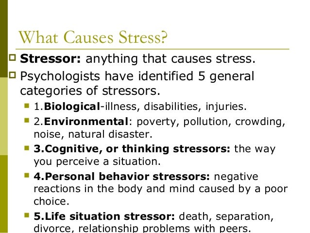 understanding the causes and management of stress understanding the causes and management of stress