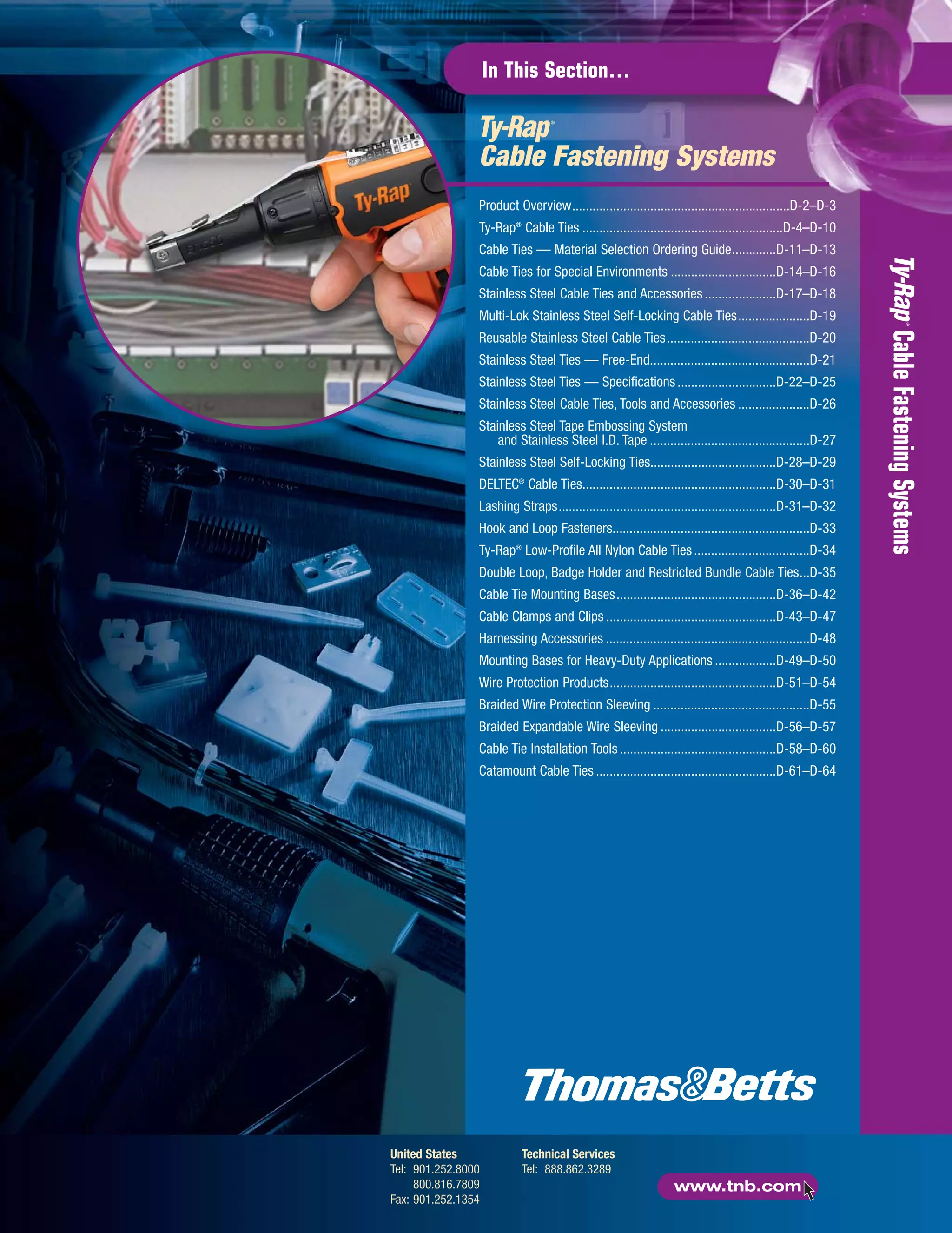 Thomas & Betts TyRap Cable Ties PDF