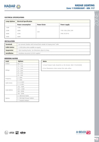 Hadar Steel Hadar Lighting - Hazardous Area Zone 1 & Zone 2 Lighting (ATEX ...