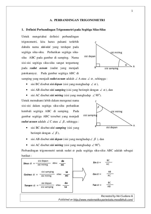 A 1 Perbandingan Trigonometri