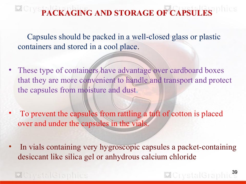 QUALITY CONTROL OF CAPSULES