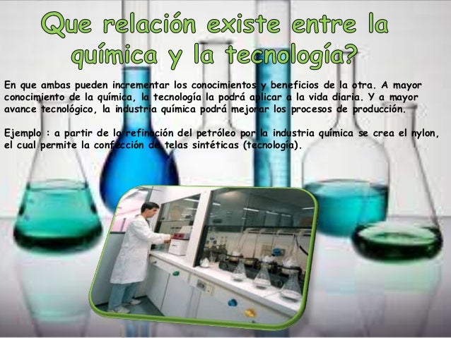 Relación de la química y la tecnología