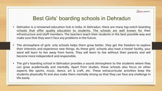 GIRLS’ BOARDING SCHOOLS IN DEHRADUN