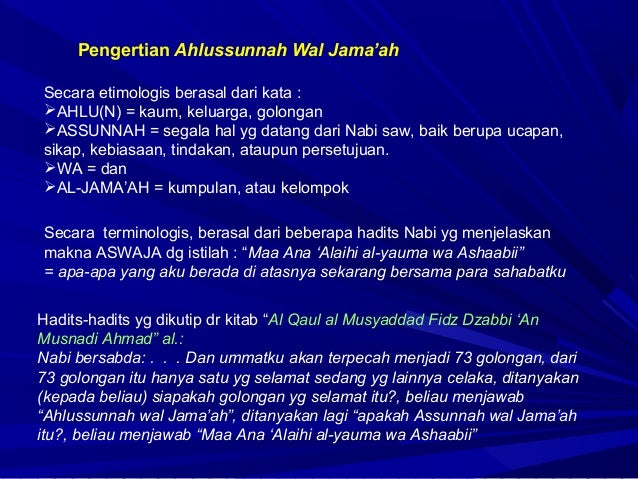 Pengertian Ahlussunnah Wal Jamaah Menurut Istilah Adalah Wallpaper