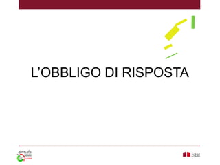 L’OBBLIGO DI RISPOSTA
 