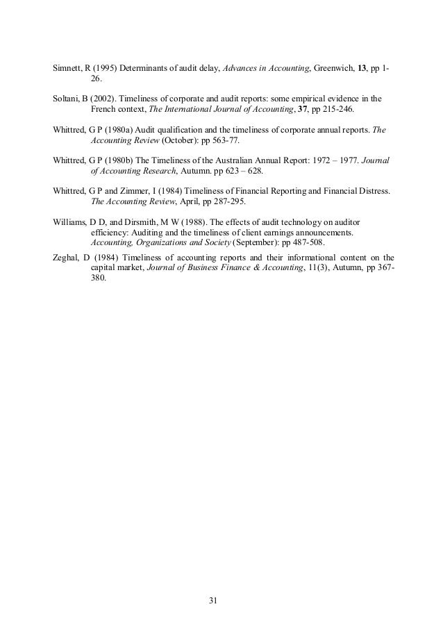 audit delay and the timeliness of Audit delay and timeliness kuwait - download as pdf file (pdf), text file (txt) or read online. audit delay and the timeliness of Audit delay and timeliness kuwait - download as pdf file (pdf), text file (txt) or read online.