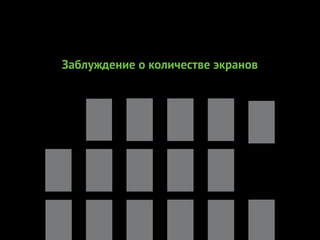 Заблуждение о количестве экранов
 