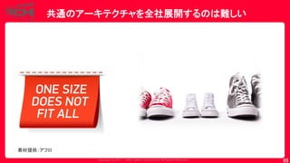 Copyrig ht © 2017 Yahoo Japan Corporation. All Rig hts Reserved.
共通のアーキテクチャを全社展開するのは難しい
89
素材提供：アフロ
 