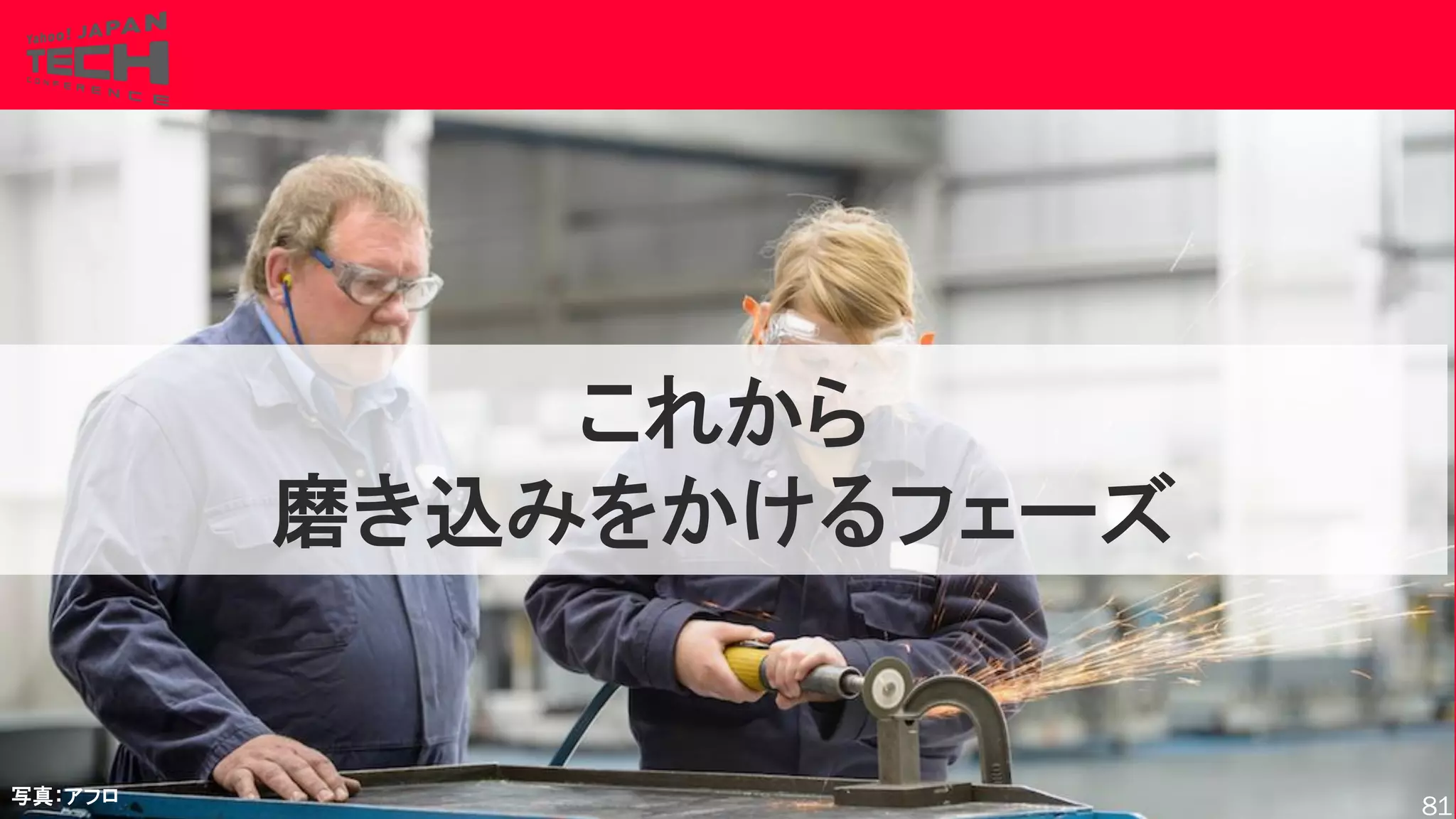 Copyrig ht © 2017 Yahoo Japan Corporation. All Rig hts Reserved.
これから
磨き込みをかけるフェーズ
写真：アフロ
81
 