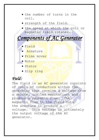 A. c. generator by sujay class 12th