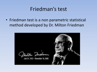 Dr. Milton Friedman
Born July 31, 1912
Died November 16, 2006 (aged 94)
Contributions:
• Price theory (monetarism)
• Appli...