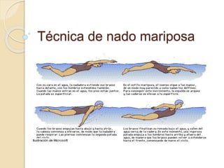 Técnica de nado mariposa
 