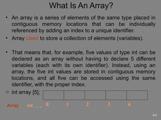 C++ Arrays | PPT
