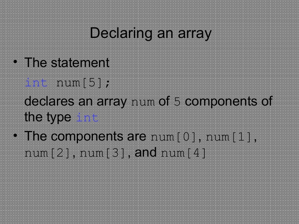 C++ Arrays