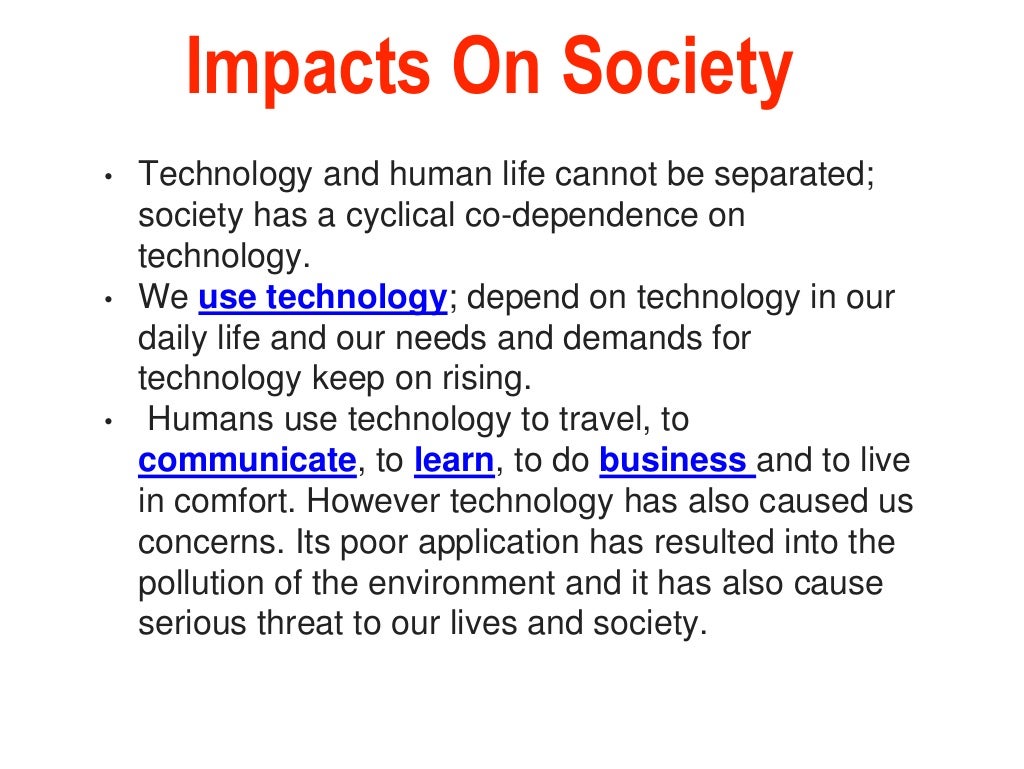impact of technology on society essay