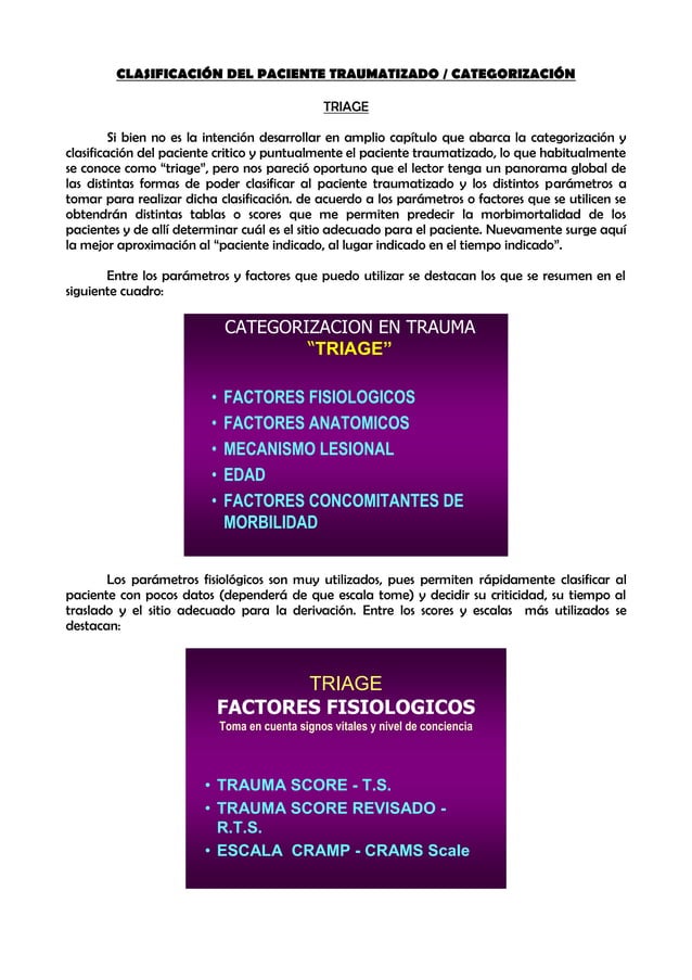 EL A B C D E DEL TRAUMA Y ALGO M S