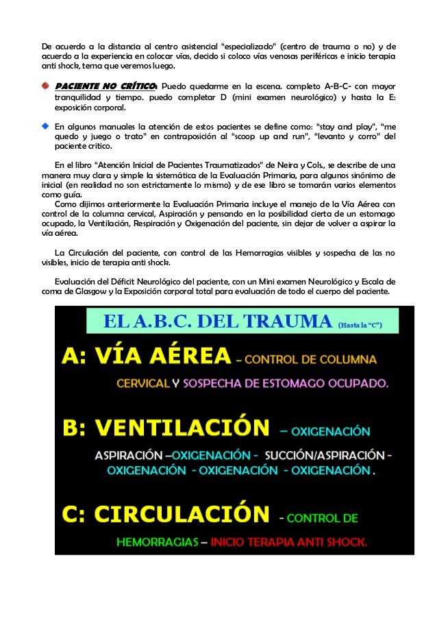 EL A B C D E DEL TRAUMA Y ALGO M S