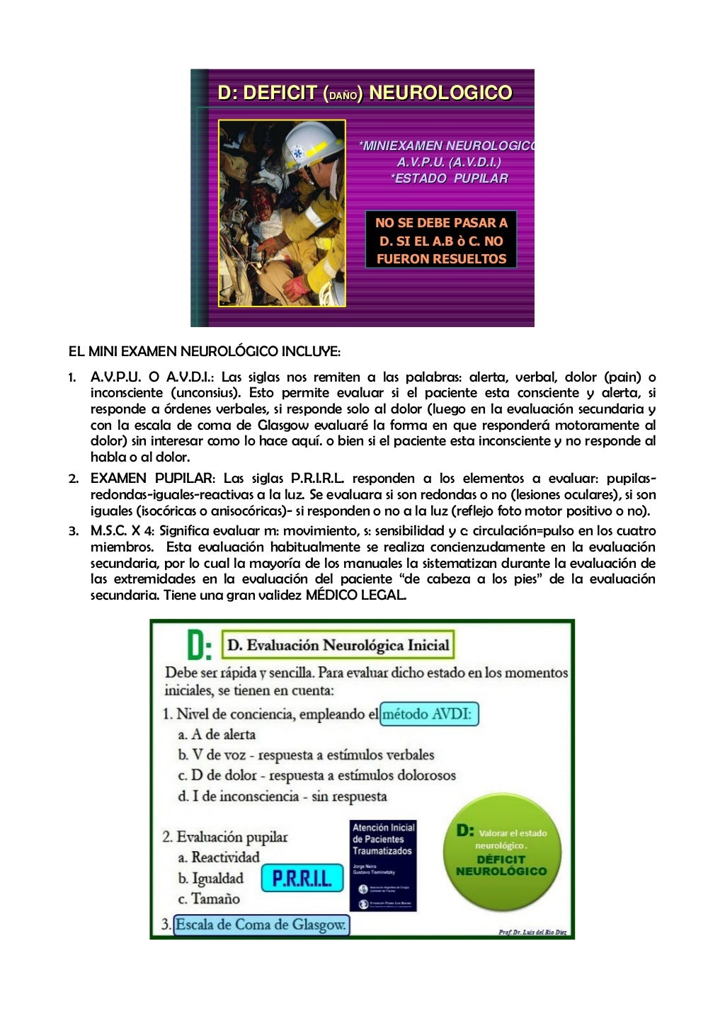 EL A B C D E DEL TRAUMA Y ALGO M S