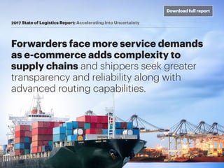 A.T. Kearney 2017 State of Logistics Report: Accelerating into Uncertainty