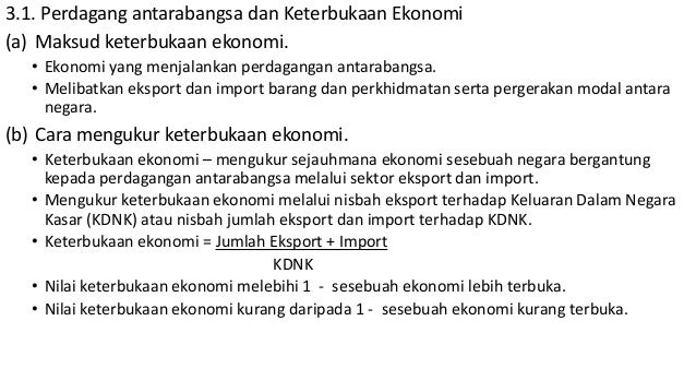 Bab 3 Perdagangan Antarabangsa Dan Imbangan Pembayaran