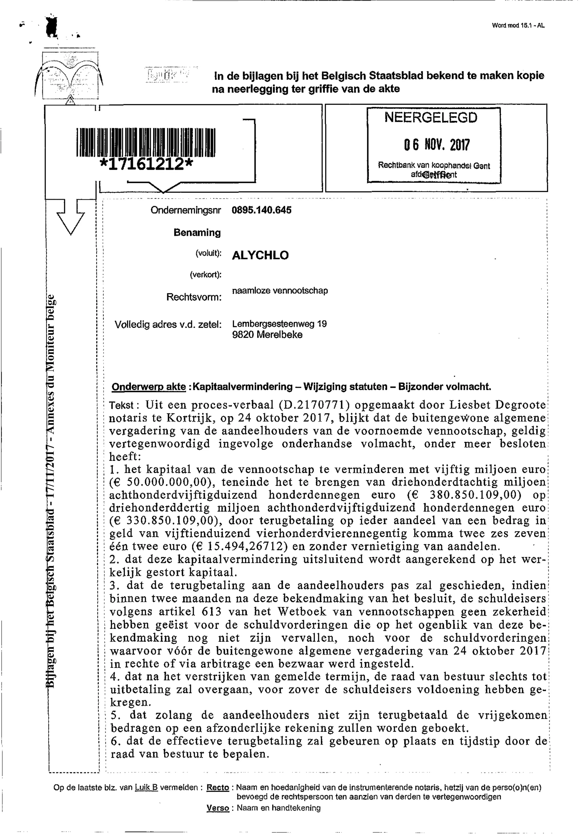 BijlagenbijhetBelgischStaatsblad-17/11/2017-AnnexesduMoniteurbelge