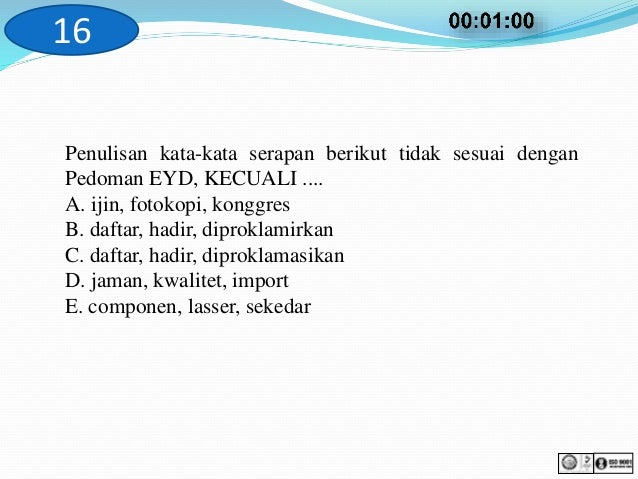 Latihan Kalimat Efektif Dan Ejaan