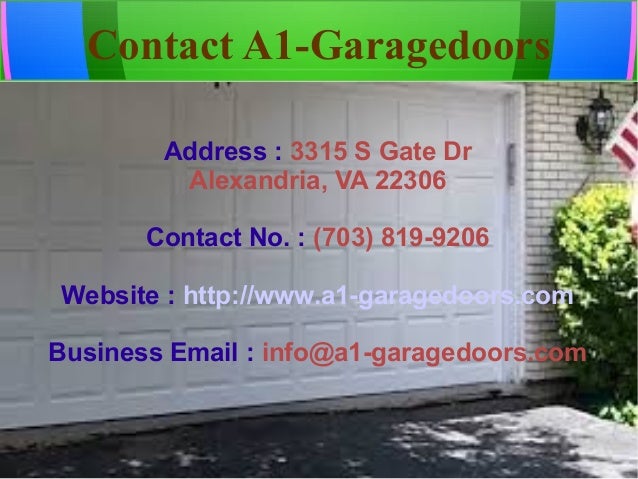 A 1 Garage Door Company In Your Services