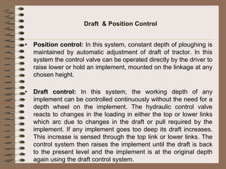 Tractor Draft Control Button Hydraulic system works in a tractor pdf | PDF