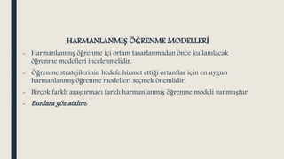 HARMANLANMIŞ ÖĞRENME ORTAMLARI