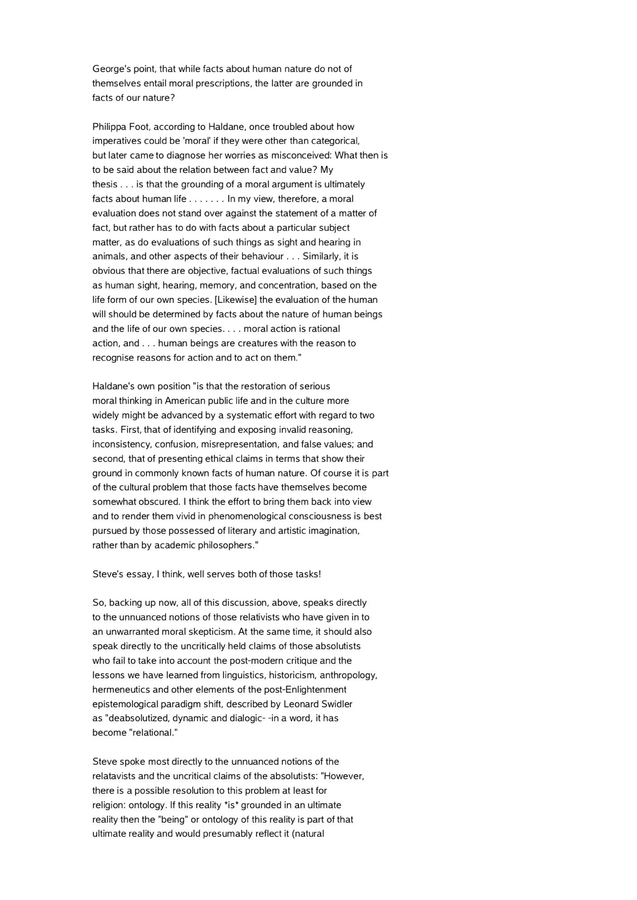 A more compelling morality