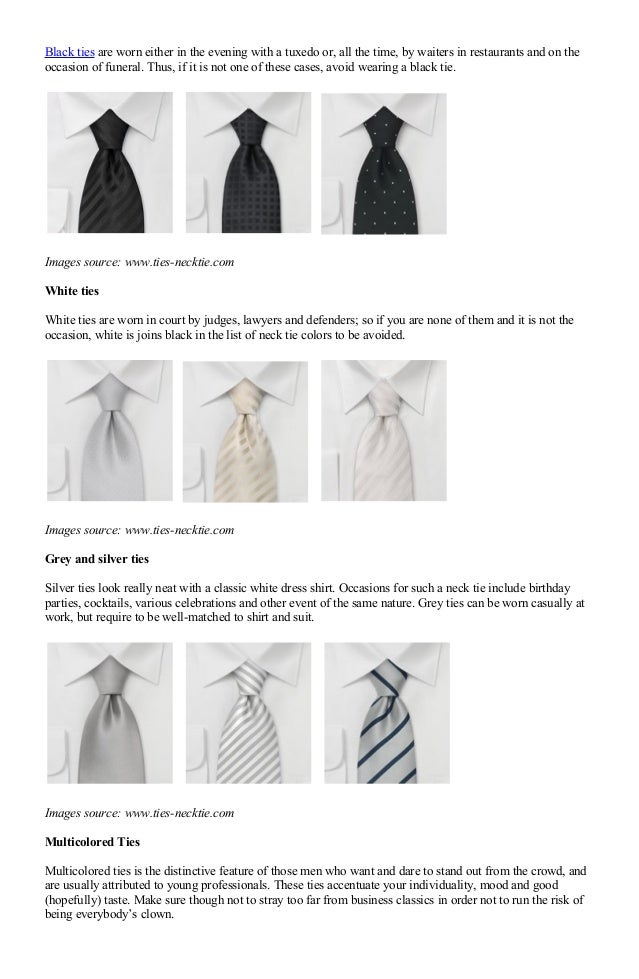 A neck tie for business purposes