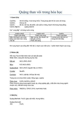 Quặng than vôi trong hóa học | PDF