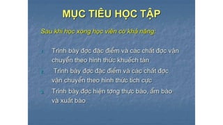 Trao đổi chất qua màng tế bào - ĐHYHN