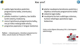 Alina Dėmenienė. Pagrindiniai skirtumai tarp C++ ir Python | PPT