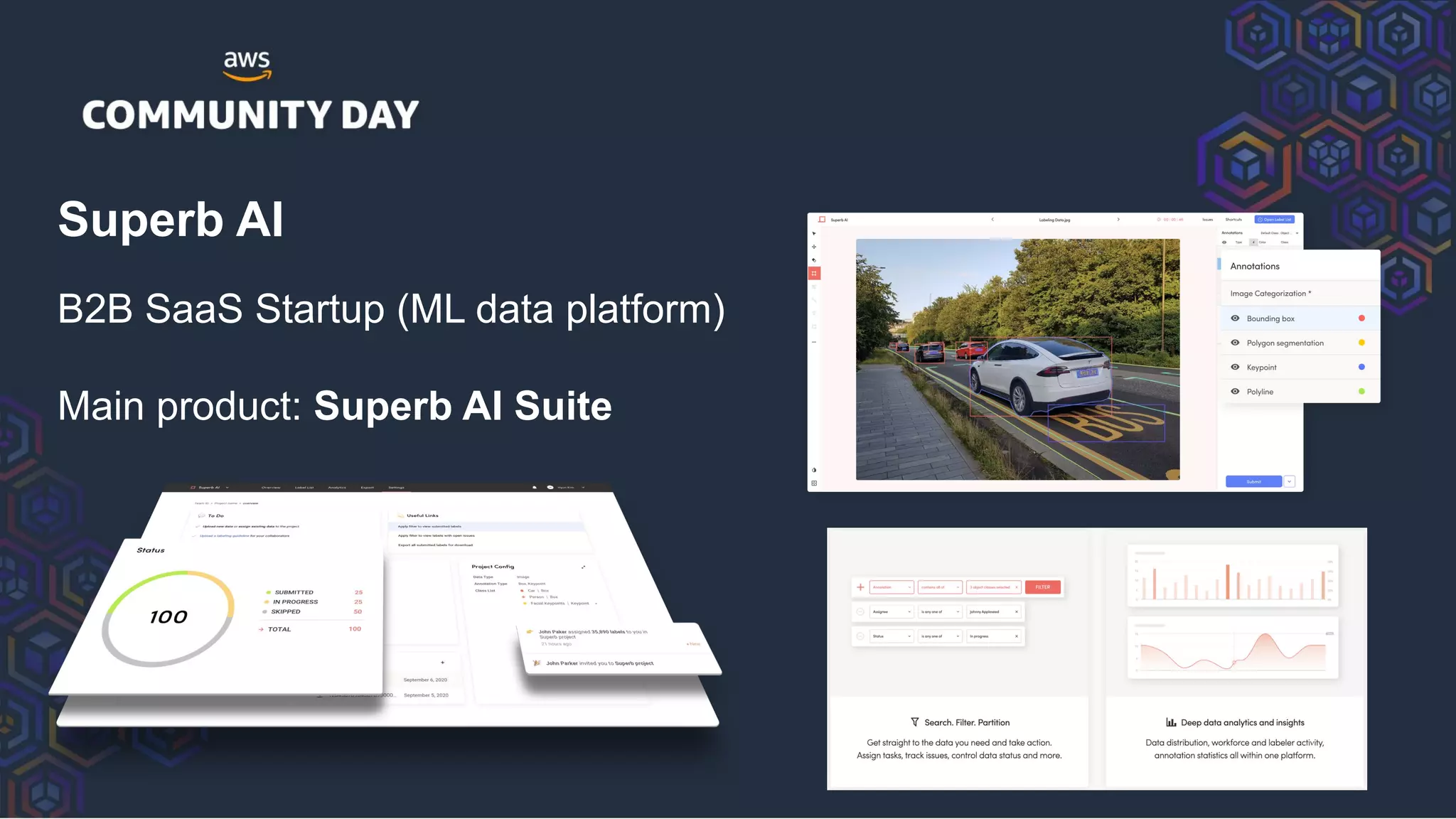 Superb AI
B2B SaaS Startup (ML data platform)
Main product: Superb AI Suite
 
