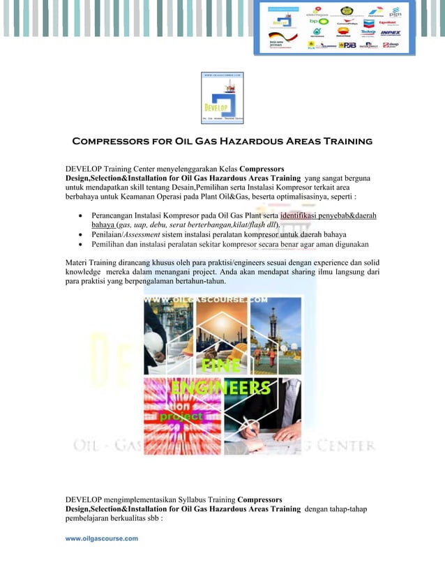 Compressors for Oil Gas Hazardous Areas Training PDF