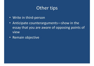 A.P.U.S.H. Essay Skills