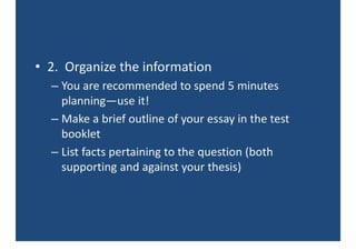 A.P.U.S.H. Essay Skills