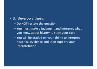 A.P.U.S.H. Essay Skills