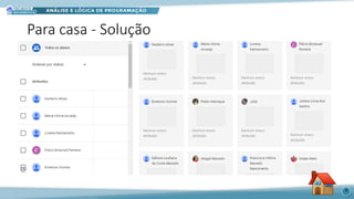 Para casa - Solução
4
 