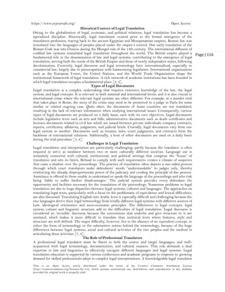 The Role of Translation in Legal Proceedings (www.kiu.ac.ug) | PDF