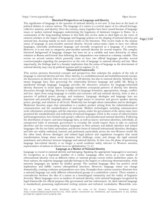 The Role of Language in National Identity and Law (www.kiu.ac.ug) | PDF